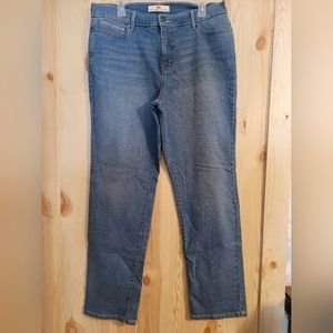 LEVI'S 512 Women's Denim Jeans Light/Mid wash slimming straight leg 16 33/32